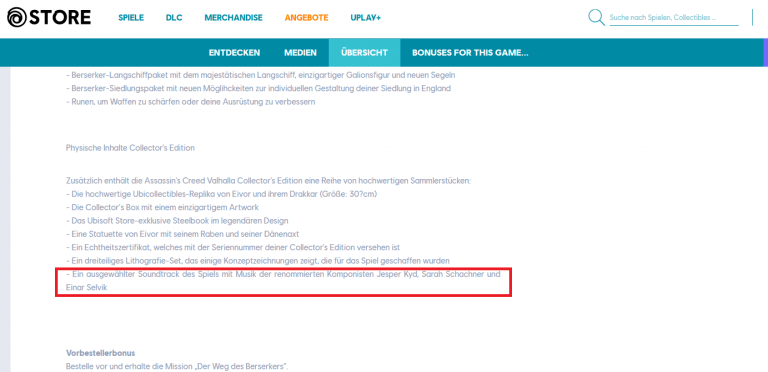 تصویر صفحه فروشگاه یوبی سافت آلمان