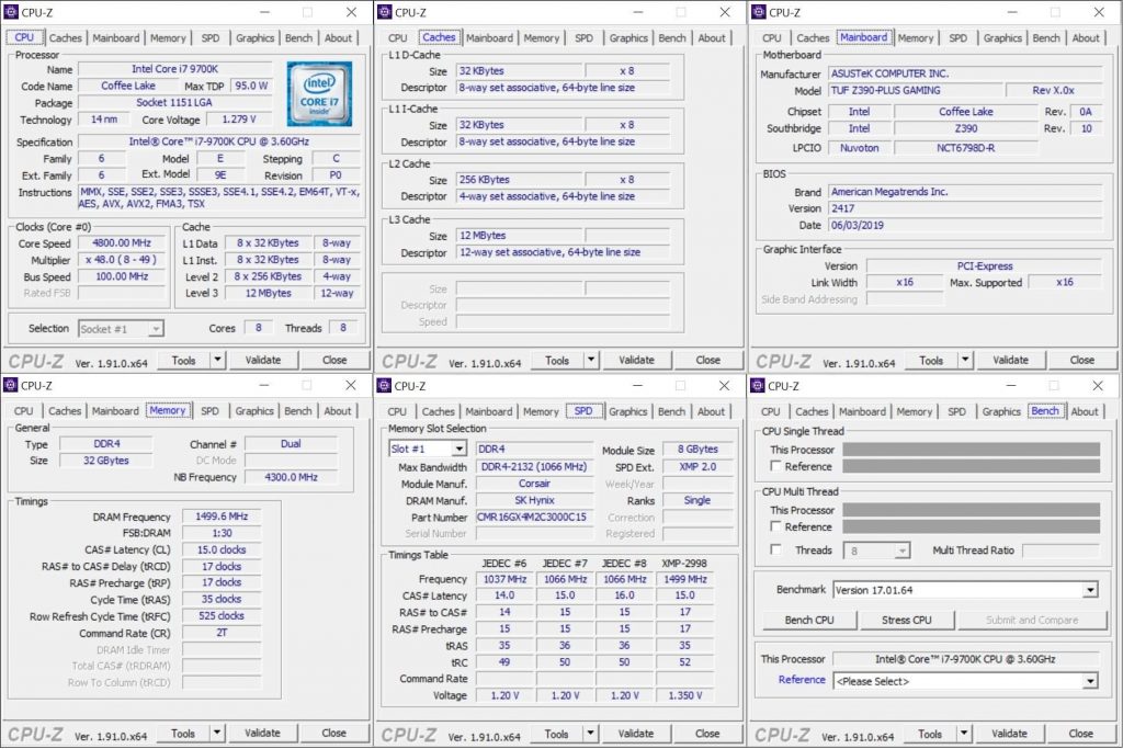 اپلیکیشن بنچمارک cpu-z