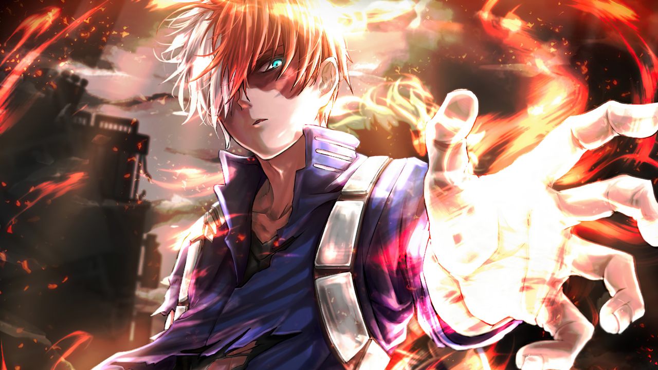 Shoto Todoroki از انیمه مدرسه قهرمانانه من