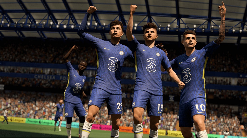 بازیکنان چلسی در بازی FIFA 22